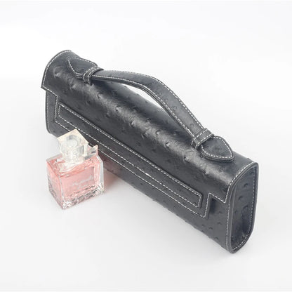 Ostrich Pattern Clutch Bag – Women's PU Leather Party Purse