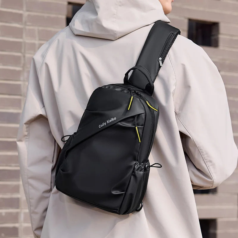 Men's Waterproof Chest Bag – Minimalist Sling Crossbody