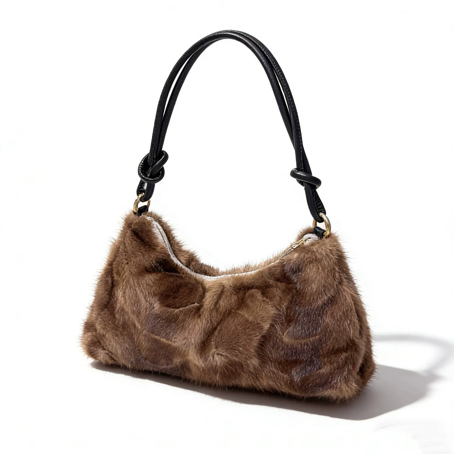 Faux Fur Shoulder Bag – Luxury Women's Crossbody Handbag