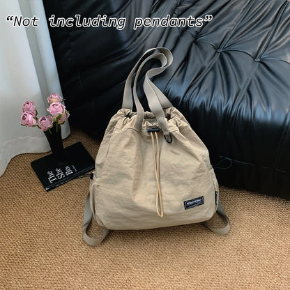 2-in-1 Drawstring Backpack & Crossbody Bag – Lightweight Casual
