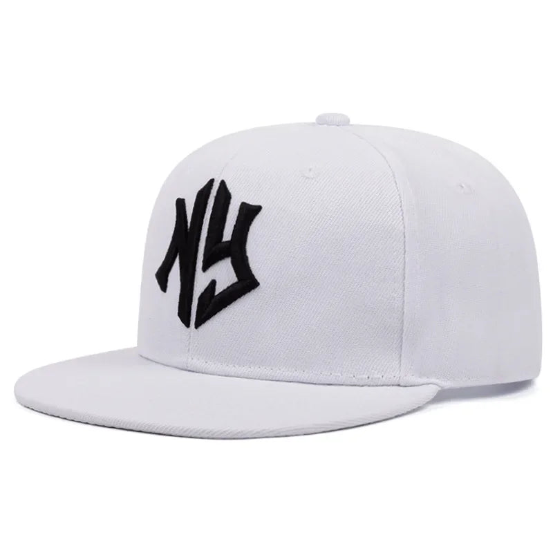 NY Embroidery Snapback Baseball Cap – Unisex Flat Brim Hat