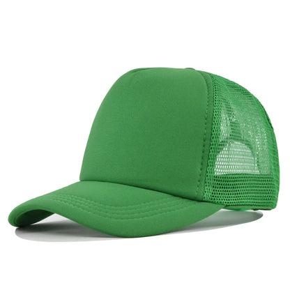 Plain Trucker Hat – Adjustable Mesh Snapback Baseball Cap
