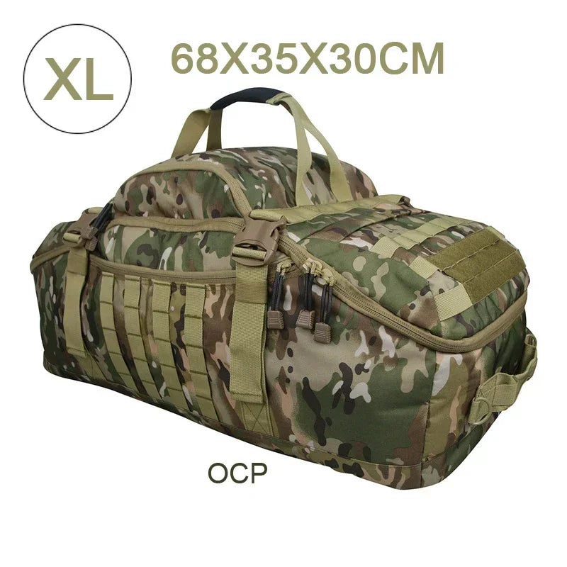Tactical Duffle Backpack – 25L 45L 80L MOLLE Camping Travel Bag