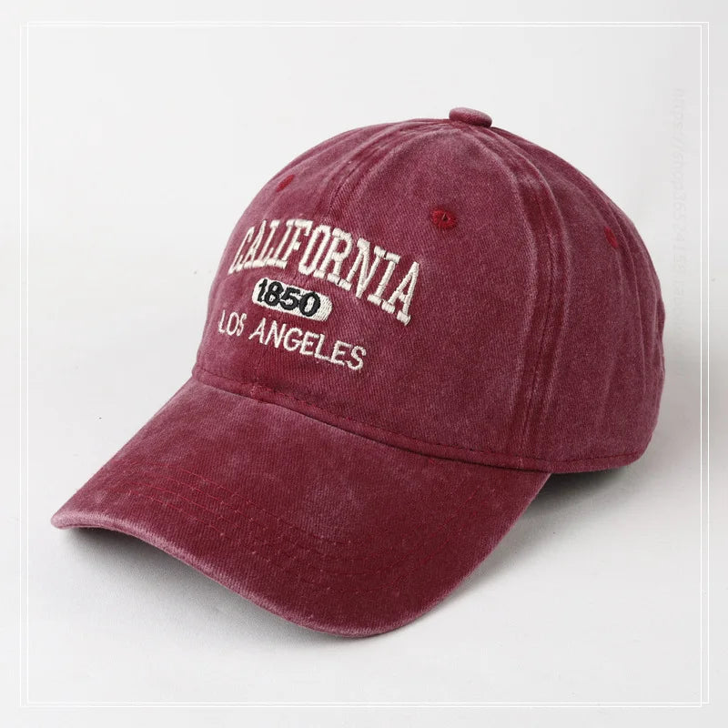 California 1850 Embroidered Baseball Cap – Washed Cotton Hat
