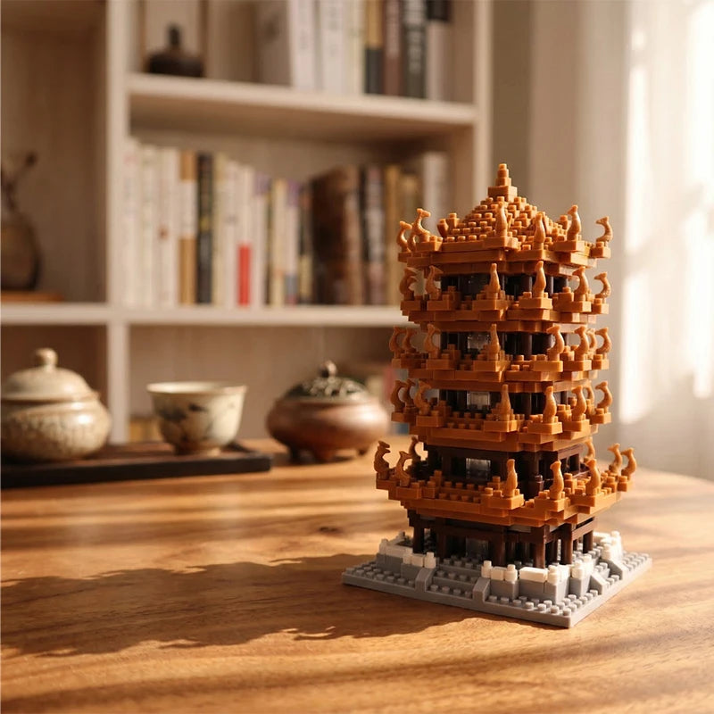 Yellow Crane Tower Micro Building Blocks – 752 Pcs