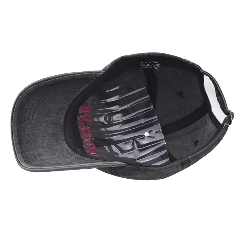 Brooklyn Embroidered Baseball Cap – Retro Washed Cotton Hat