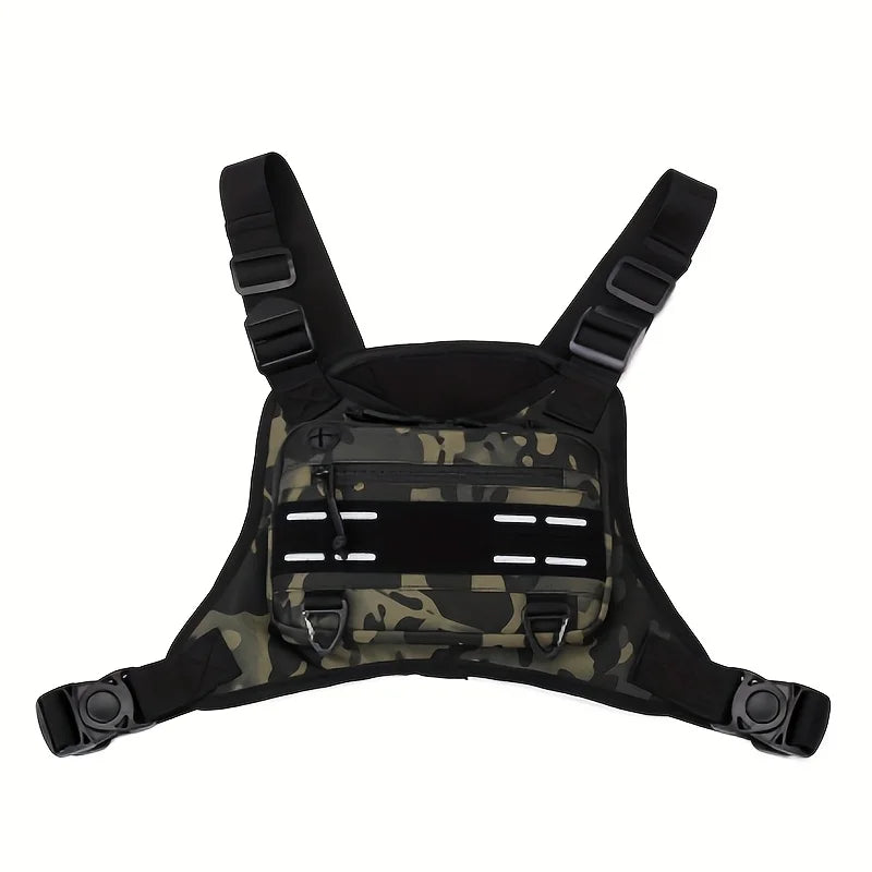Tactical MOLLE Chest Rig Vest Bag – Airsoft Hunting Shoulder Pack
