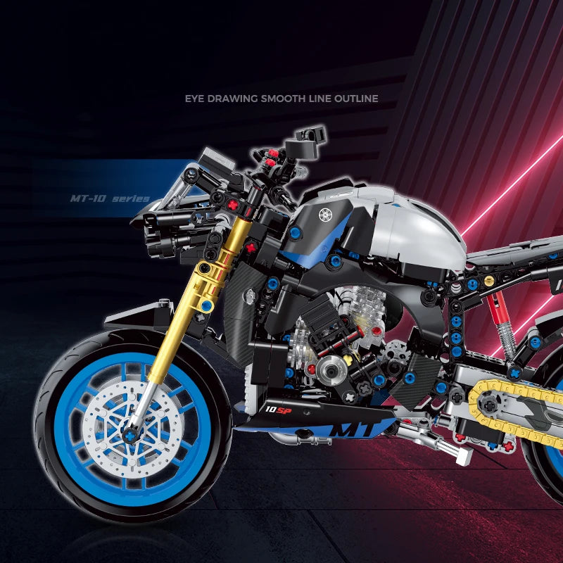 Racing Motorcycle Building Blocks Set – 1:8 Scale 582 Pcs