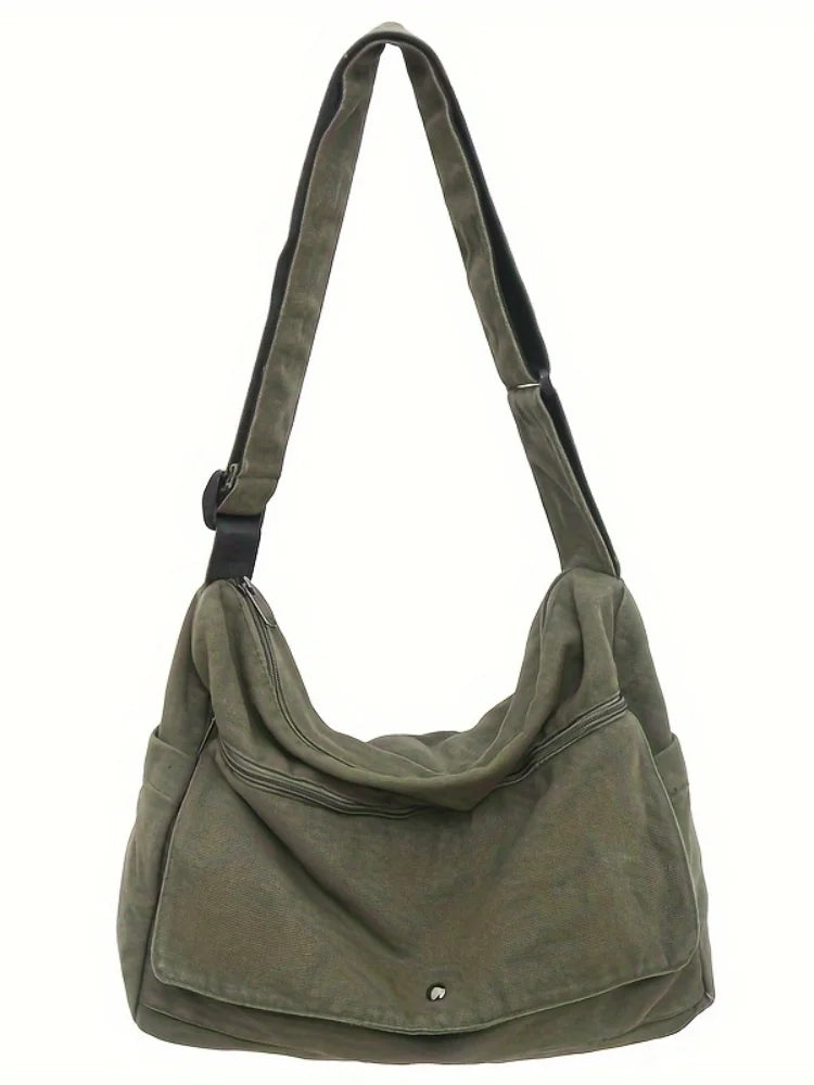 Large Canvas Hobo Crossbody Bag