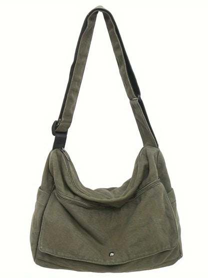 Large Canvas Hobo Crossbody Bag