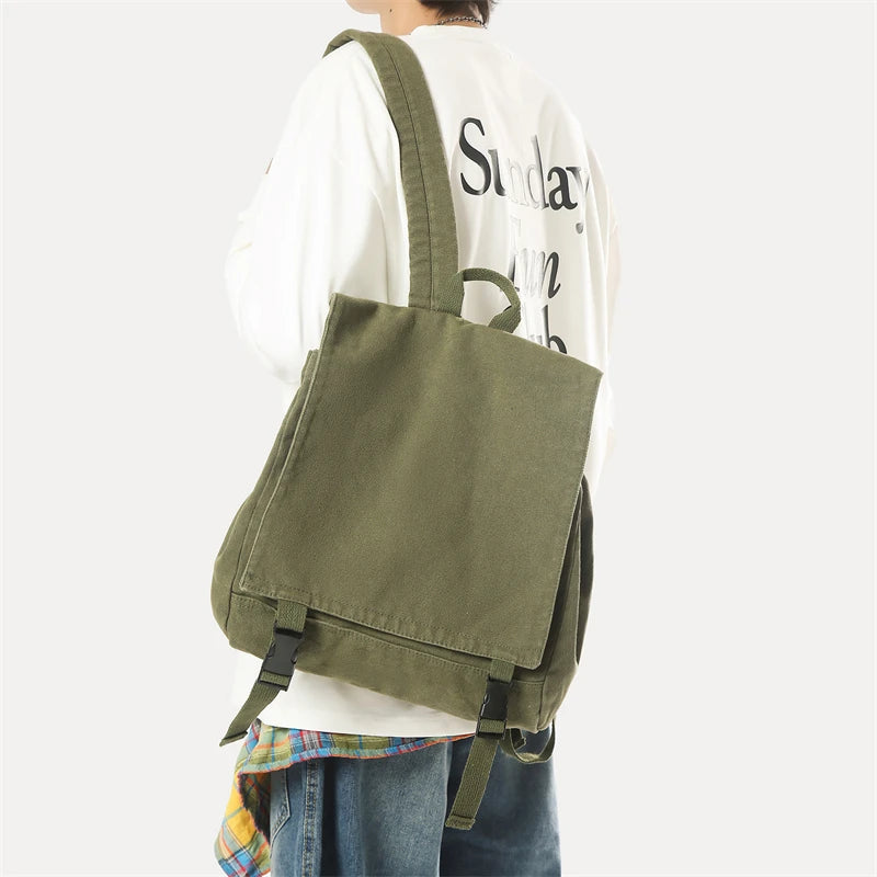 Canvas Backpack for Women – Casual Flip Flap School & Travel Bag