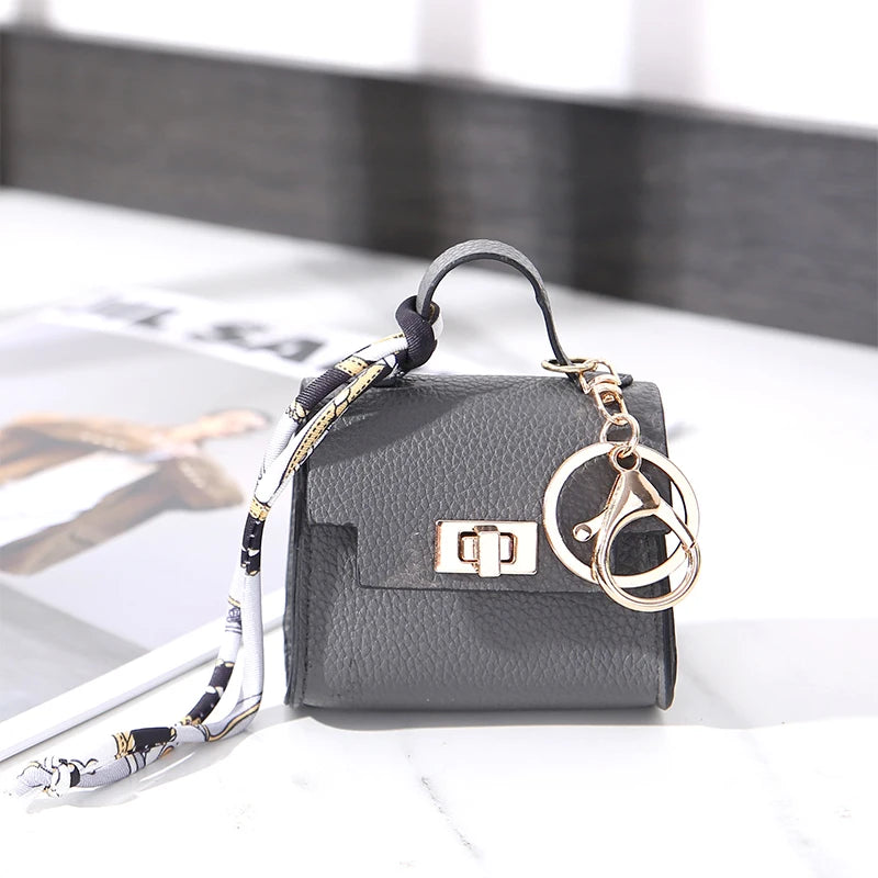 Mini Coin Purse Keychain – Luxury Leather Bag Charm Wallet