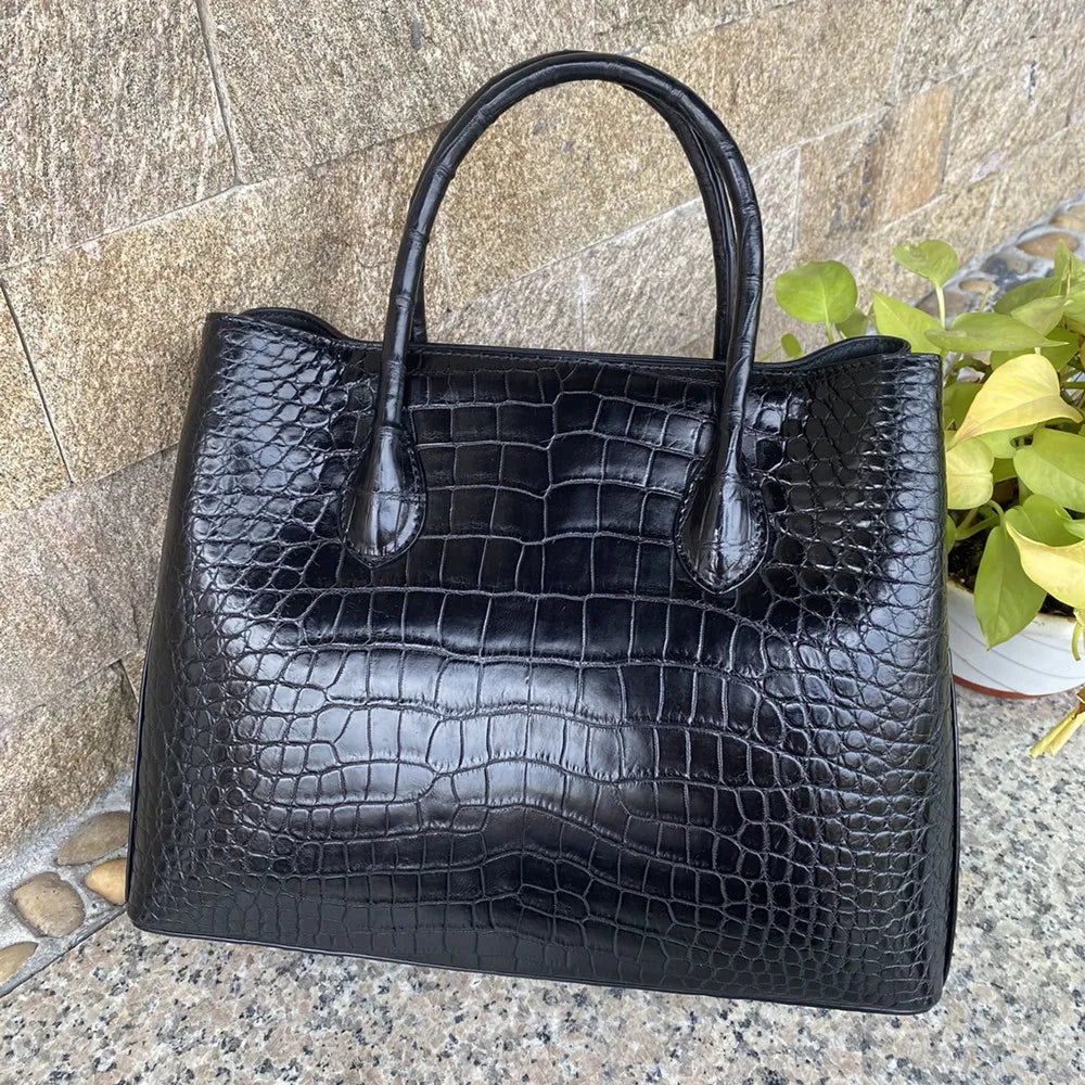 Genuine Crocodile Leather Tote Bag for Women – Luxury Handbag