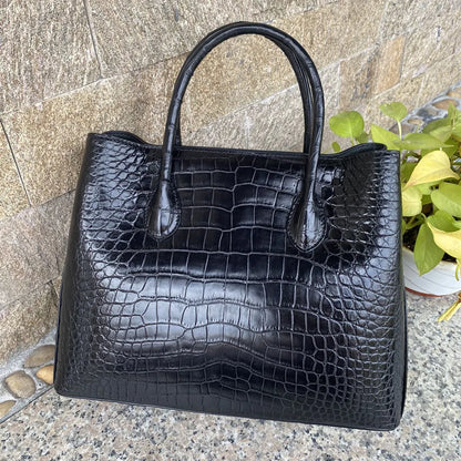 Genuine Crocodile Leather Tote Bag for Women – Luxury Handbag