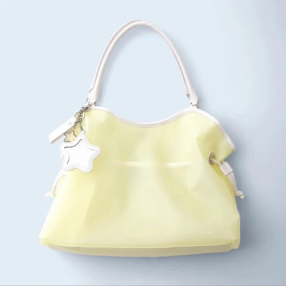 Clear Pvc Waterproof Large Capacity Jelly Candy Color Tote Bag Women Lightweight Shopper Pouch