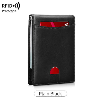 RFID Blocking Slim Bifold Wallet for Men – Minimalist Card Holder