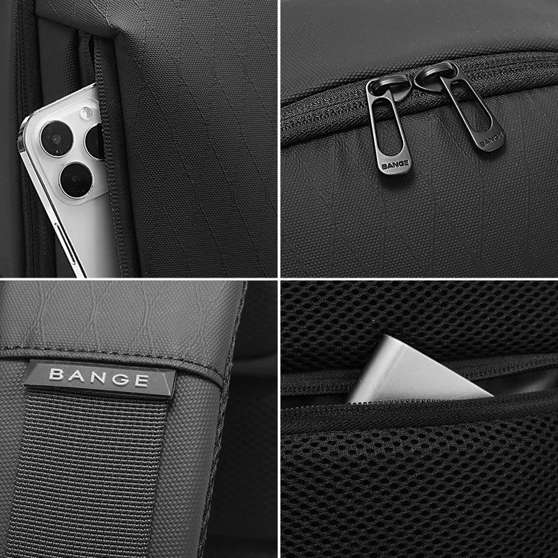 Bange Men's Waterproof Crossbody Sling Bag – Lightweight Business Messenger
