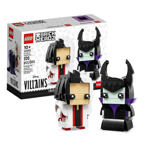 LEGO BrickHeadz 40620 Cruella & Maleficent – Disney Villains Building Set