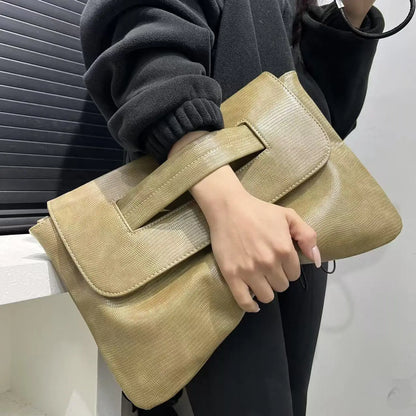 Designer Female Large Capacity Crocodile Snake Pattern Pouch Bag