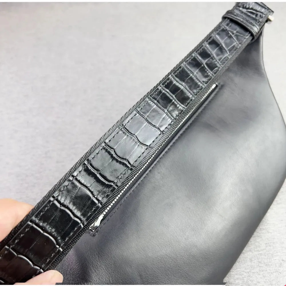 Crocodile Leather Waist Bag – Men's Luxury Fanny Pack