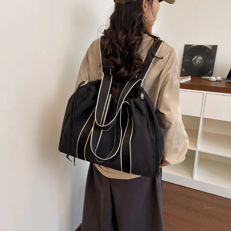 3-in-1 Convertible Women's Large Capacity Nylon Handbag – Travel & School Backpack