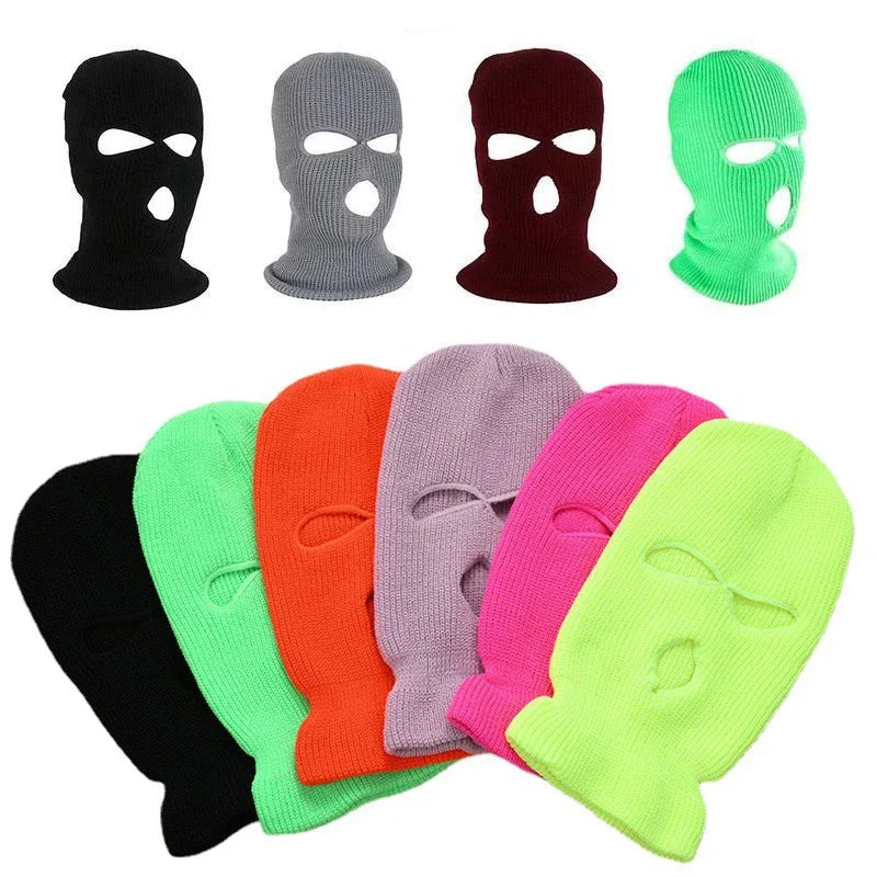 Balaclava Ski Mask – Full Face Cover, 3-Hole Windproof Knit Hat