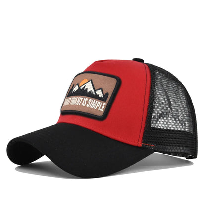 Mesh Breathable Baseball Cap – Embroidery Letter Outdoor Sports Hat