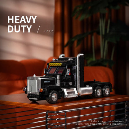 Heavy Duty Semi Truck MOC Building Blocks – Technic Trailer Transport Set