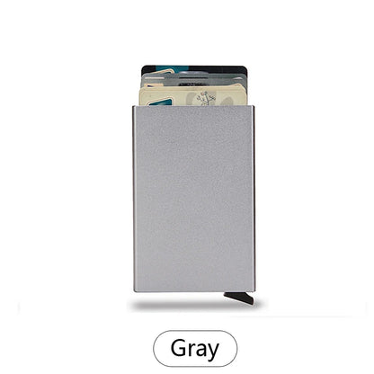 RFID Blocking Aluminum Card Holder with Auto Pop-Up