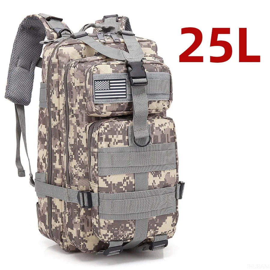 Tactical Backpack 25L/50L Waterproof MOLLE Hunting Camping Hiking Bag