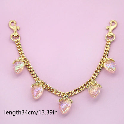 Strawberry Bag Charm Chain – Cute Pendant Keychain Accessory
