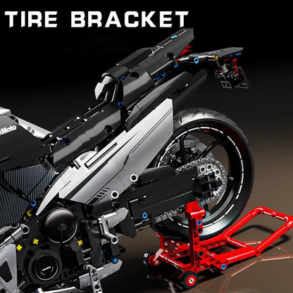 MOC Sport Touring Motorcycle Building Block Set – 1:5 Scale, 2229 Pieces