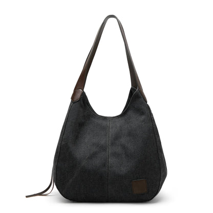 Canvas Hobo Shoulder Bag for Women – Large Capacity Tote