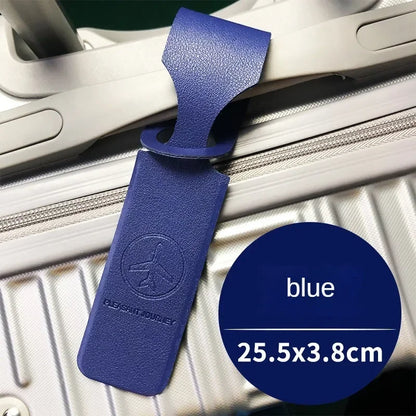 PU Leather Luggage Tag with Name ID Address Label