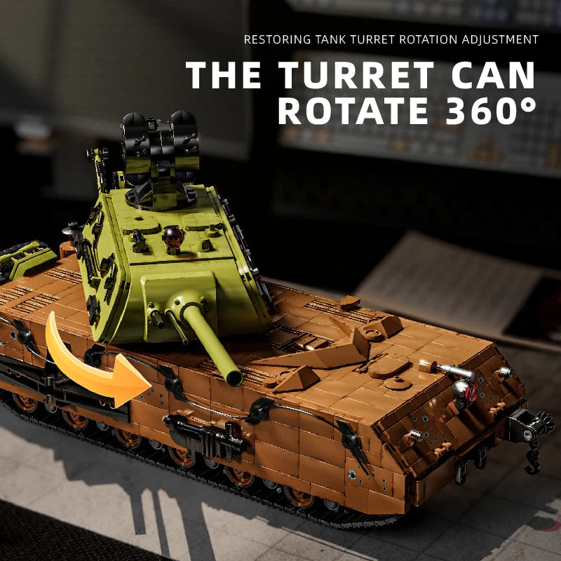 Panzer VIII Maus Tank MOC Set – 1:28 Scale Military Bricks