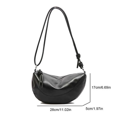Women's Dumpling Crossbody Bag – Soft PU Leather Shoulder Bag