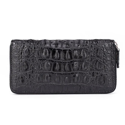 Crocodile Leather Long Wallet for Men – Luxury Organizer