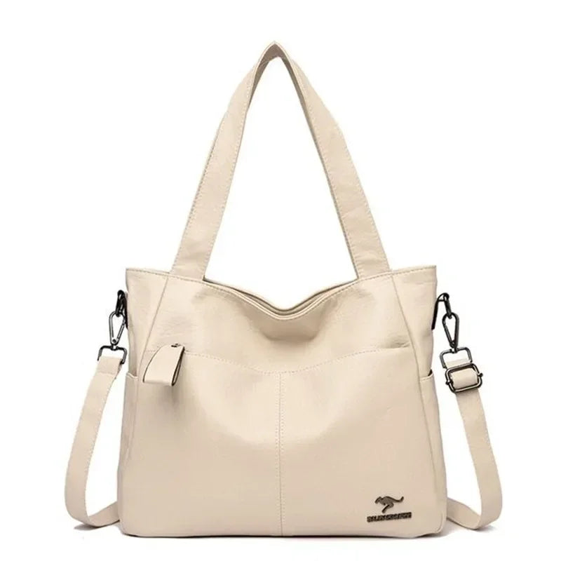 Women's Leather Tote Bag – Luxury Top Handle Shoulder Bag