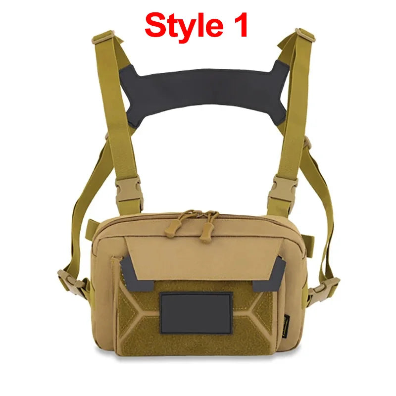Tactical Chest Rig Bag – MOLLE Vest Front Pouch Daypack