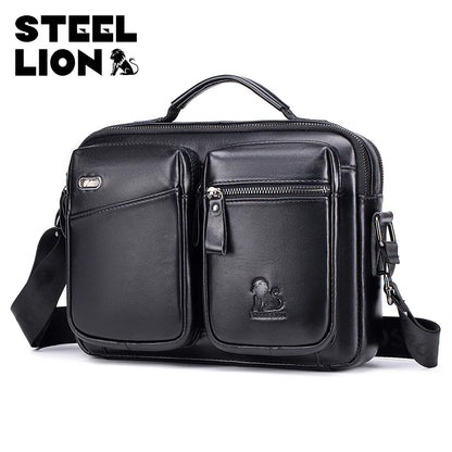 Genuine Leather Men's Crossbody Shoulder Bag – Business Handbag