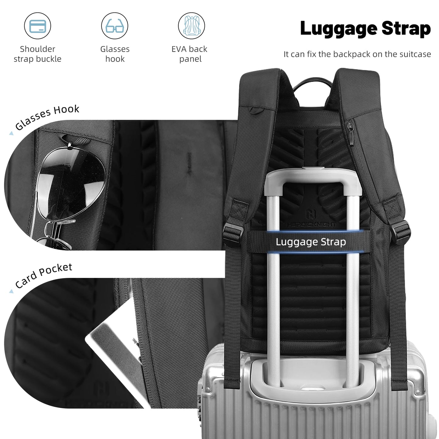 Slim 15.6" Laptop Backpack for Men – Anti-Theft Waterproof Business Travel Bag with USB Port