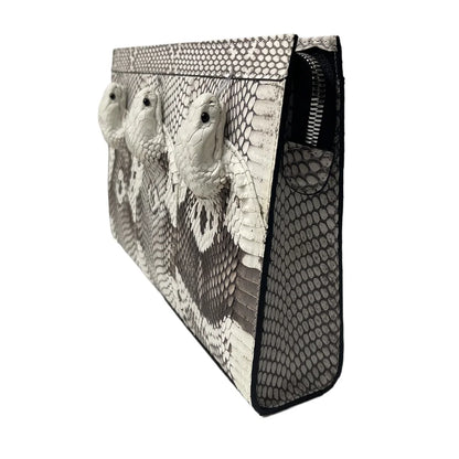 Real Snakeskin Leather Clutch Wrist Bag for Men – Luxury