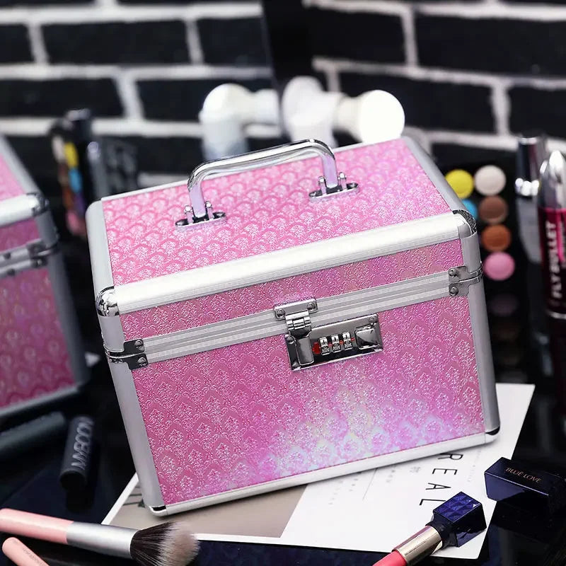 Professional Aluminum Makeup Case with Combination Lock