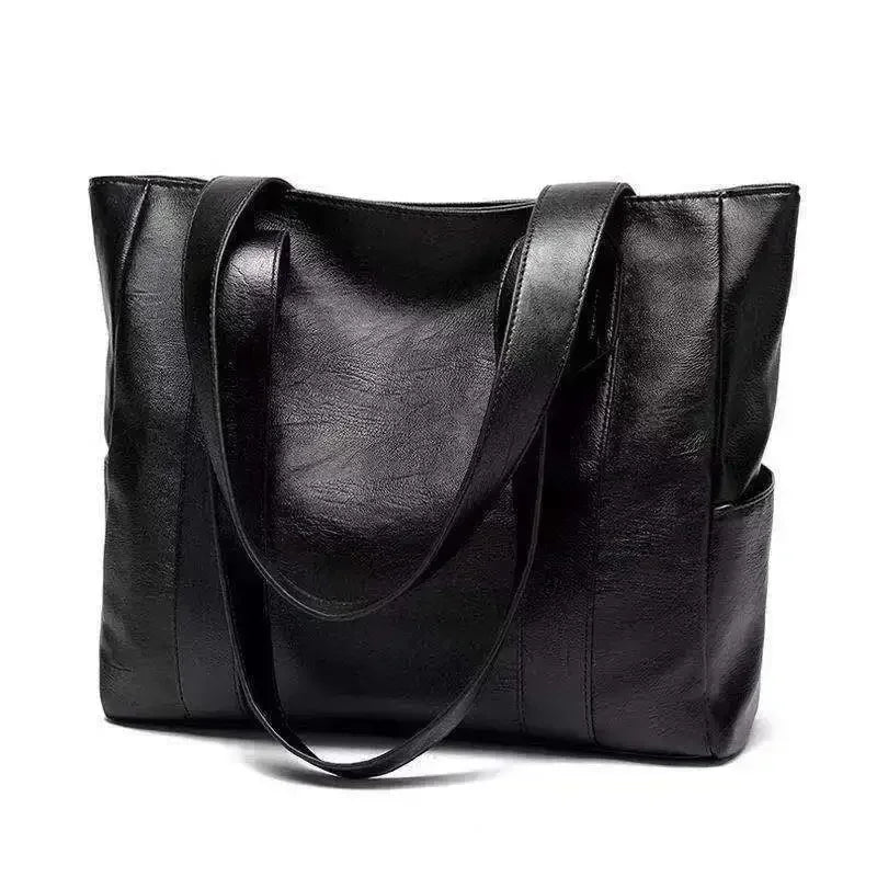 Large Capacity Soft Leather Tote Bag – Women's Satchel