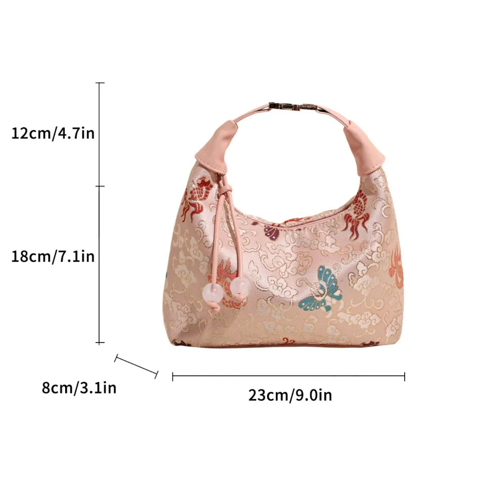 Chinese Brocade Silk Handbag – Women's Embroidered Crossbody Purse
