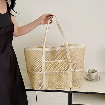 Oversized Mesh Tote Bag Women's Large Beach Shopper