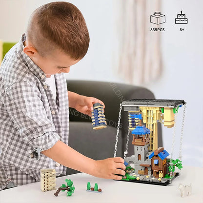 Anti-Gravity Reversed World Building Blocks – 835pcs Medieval City