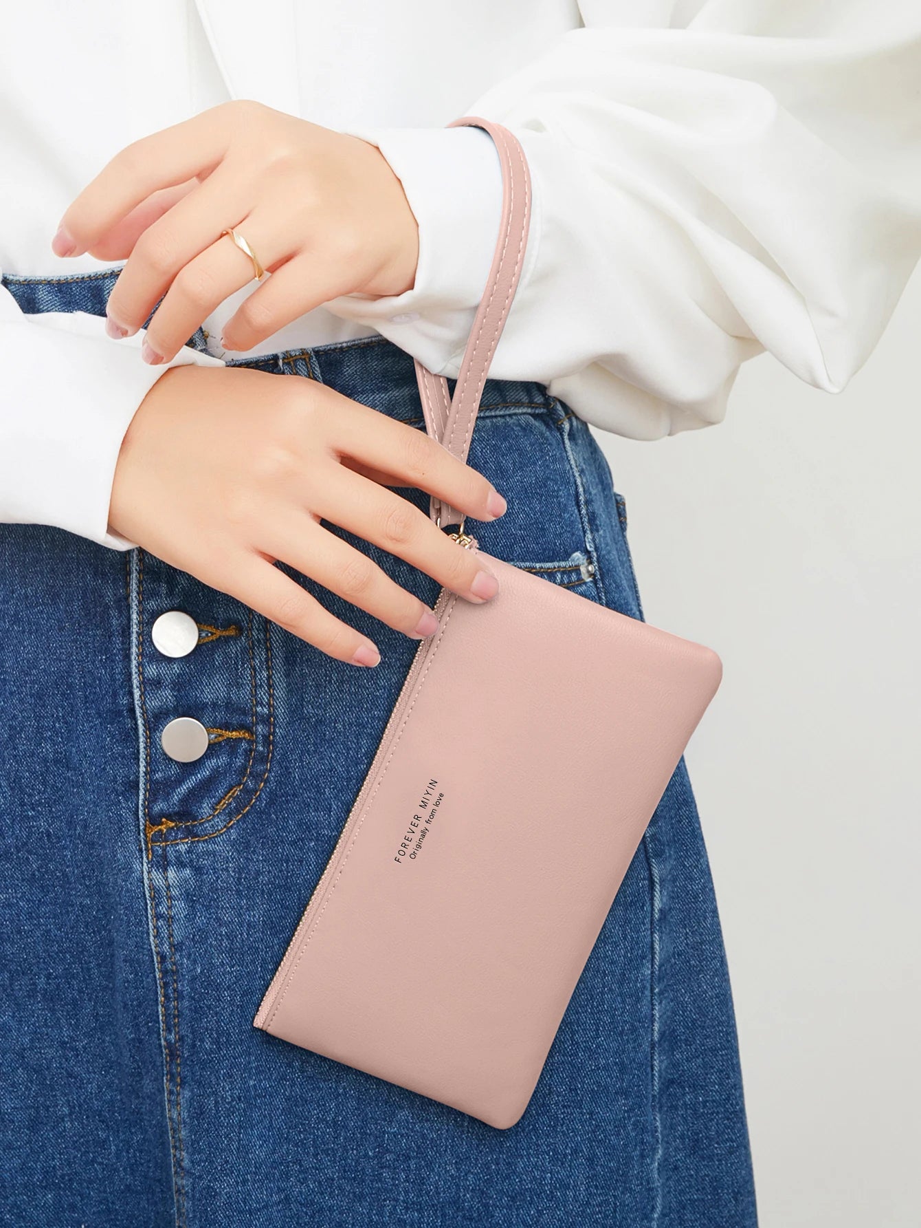 Slim Long Clutch Wallet & Phone Bag for Women – Zipper Wristlet