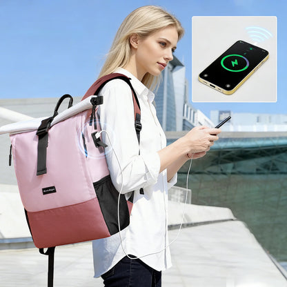 Waterproof Travel Backpack – 15.6" Laptop Bag with USB Charging Port