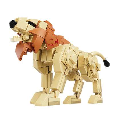 Wild Animal Building Block Kit – Fox, Wolf, Giraffe & More